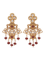 Traditional Kundan Meena Red Beads Designer Necklace Set