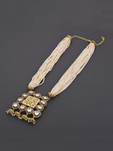 Traditional Pearls and Kundan Polki Necklace Set
