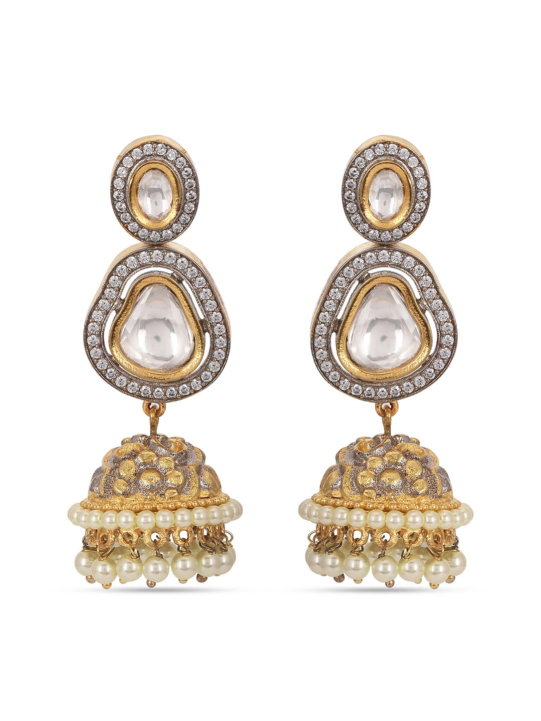 Traditional Pearls and Kundan Polki Necklace Set