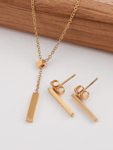 Contemporary Chains Gold Plated Necklace Set
