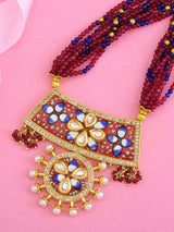Traditional Enamelled Designer Necklace Set