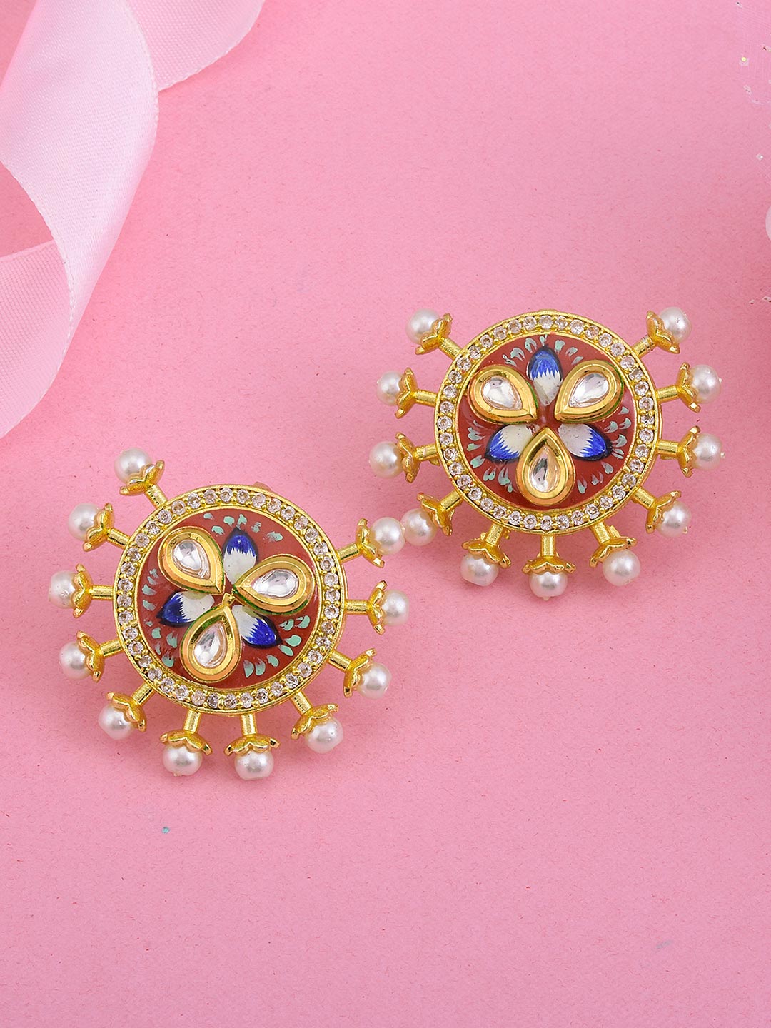 Traditional Enamelled Designer Necklace Set