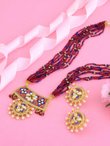 Traditional Enamelled Designer Necklace Set