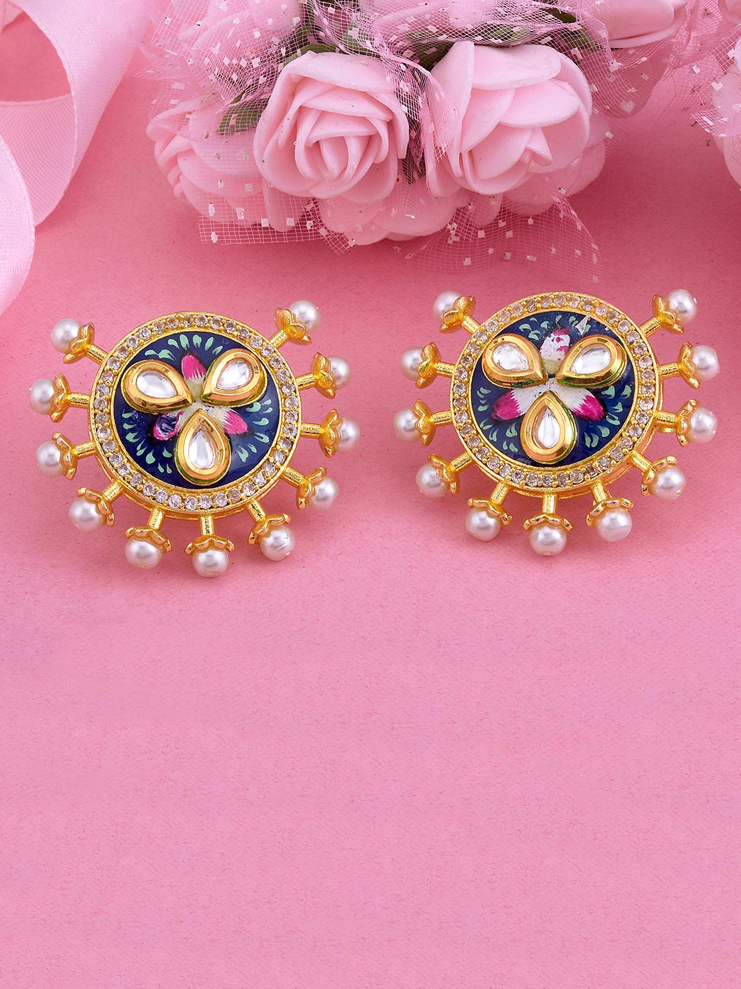 Traditional Enamelled Designer Necklace Set