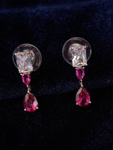 Exclusive Rose Gold Plated Color Stones Necklace Set