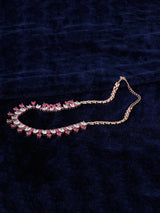 Exclusive Rose Gold Plated Color Stones Necklace Set