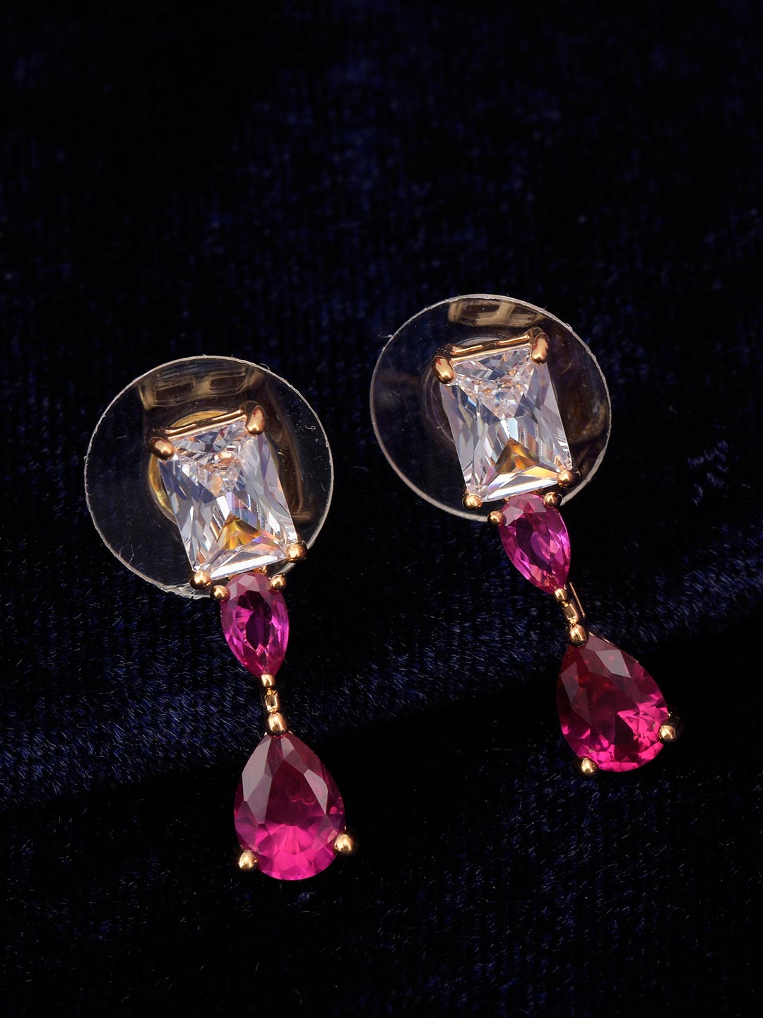 Exclusive Gold Plated Color Stones Necklace Set