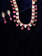 Exclusive Gold Plated Color Stones Necklace Set