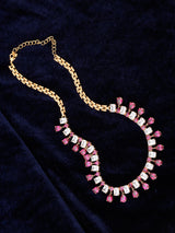 Exclusive Gold Plated Color Stones Necklace Set