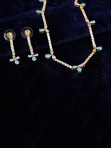 Fine Light Weighted Pastel Color Stones Necklace Set