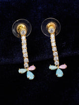 Fine Light Weighted Pastel Color Stones Necklace Set