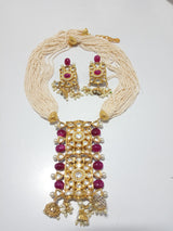 Traditional Kundan Meena Bridal Necklace Set