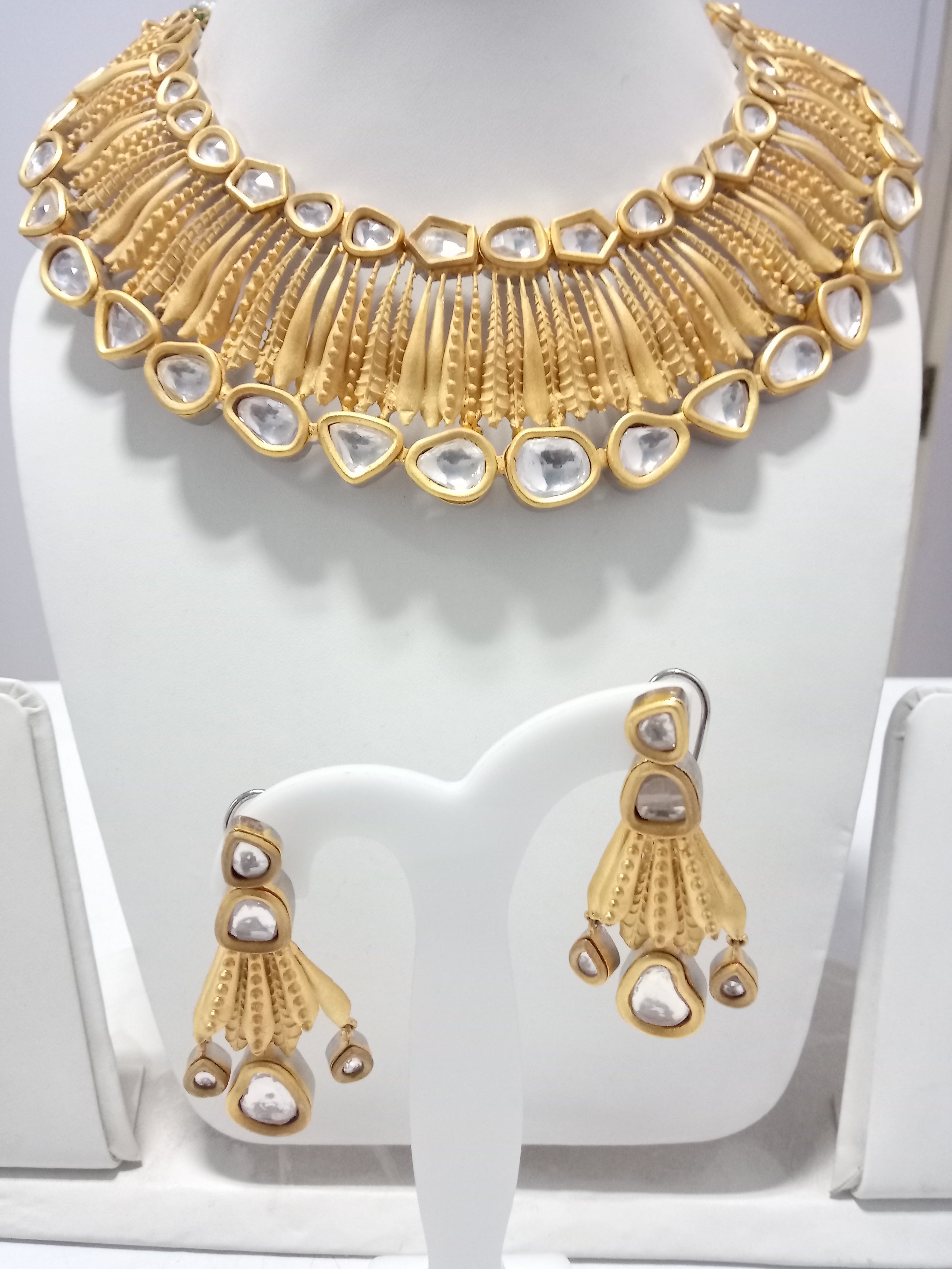 Traditional Kundan Meena Bridal Necklace Set