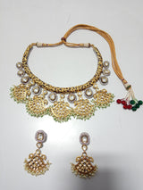 Traditional Kundan Meena Bridal Necklace Set