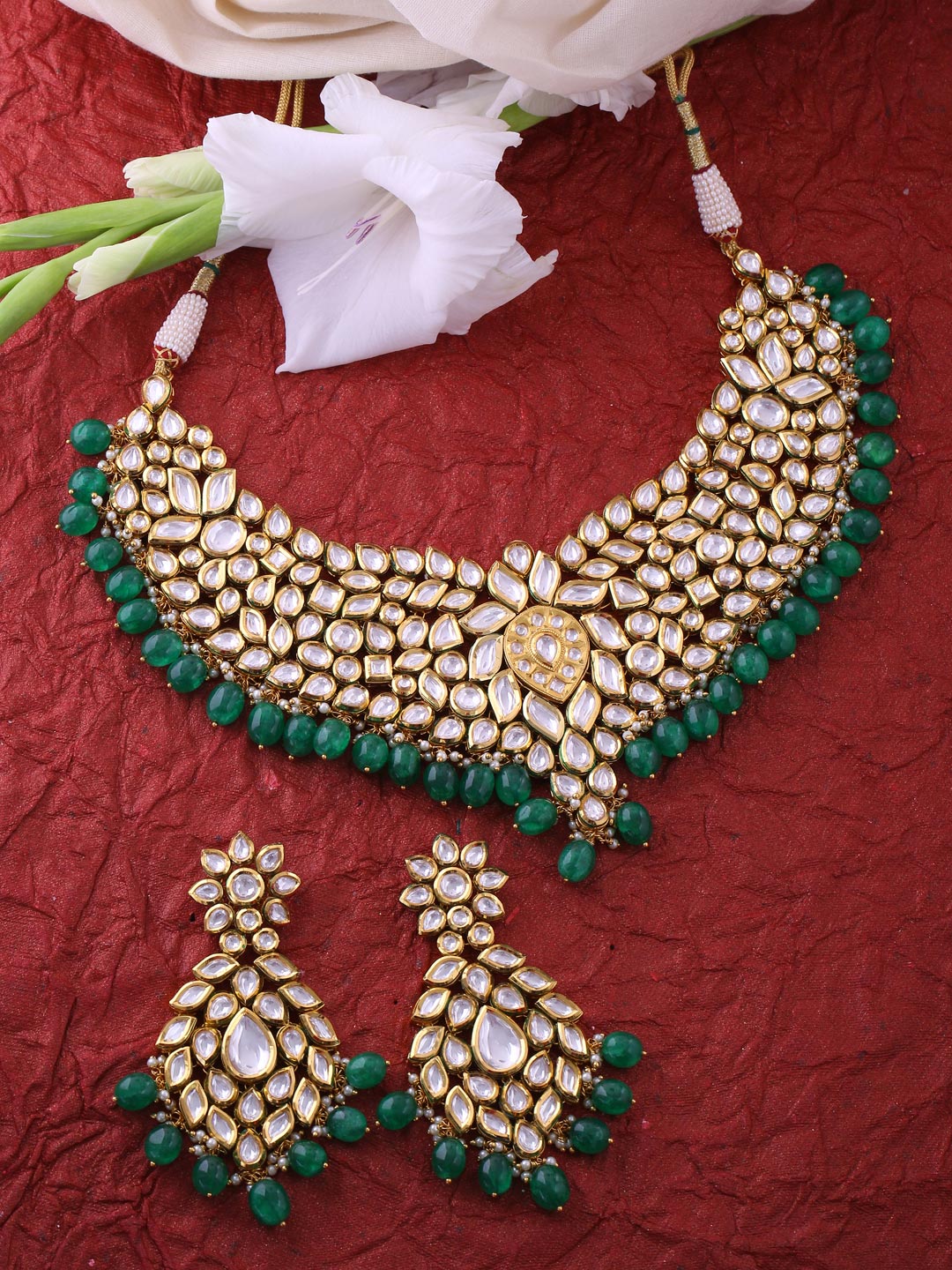 Traditional Kundan Meena Designer Necklace Set