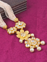 Big Bold Flowers Kundan Polki Necklace Set