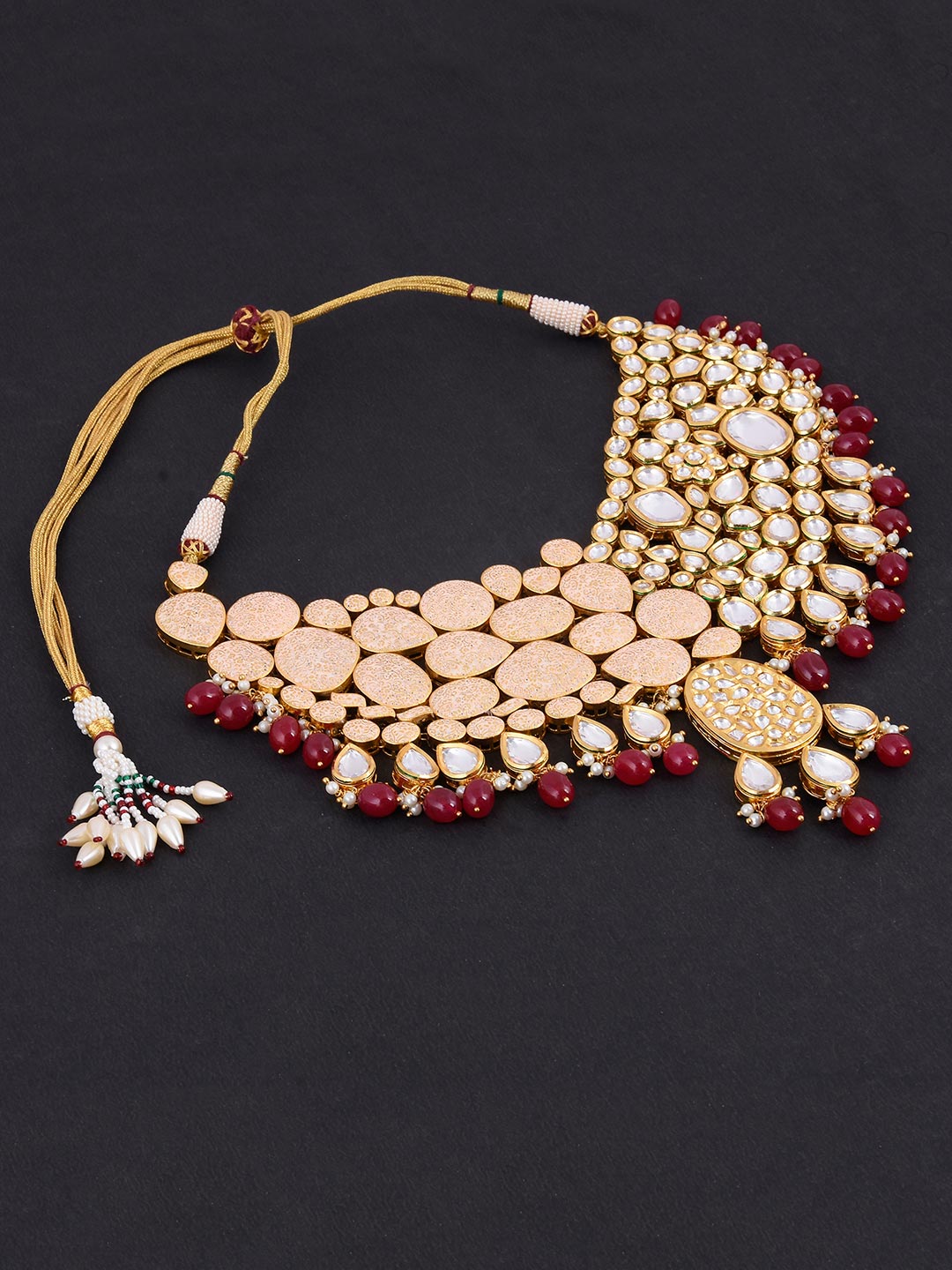 Traditional Kundan Meena Bridal Necklace Set
