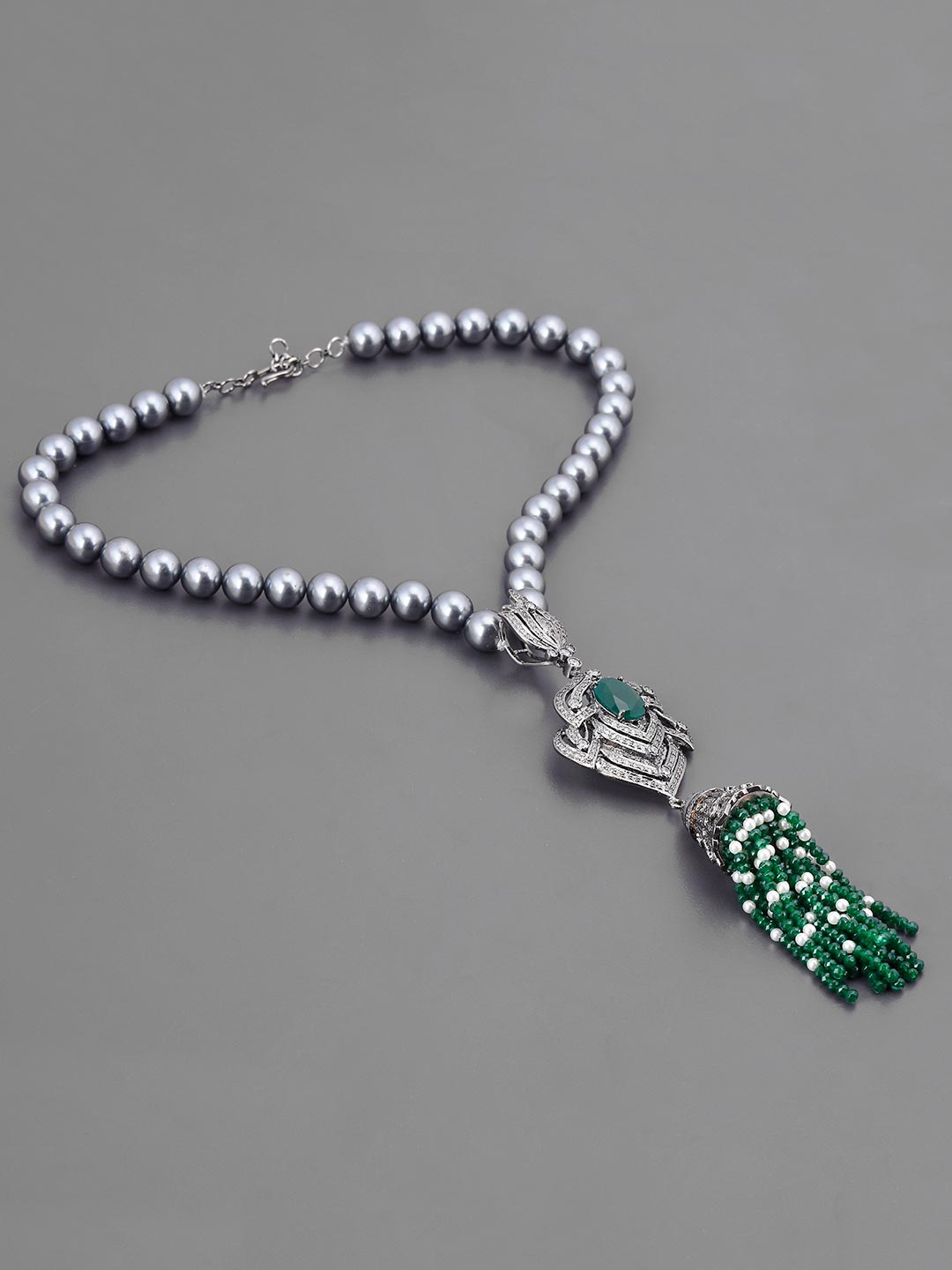 Floral Black Beauty Designer Necklace Set