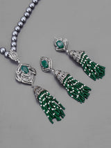 Floral Black Beauty Designer Necklace Set