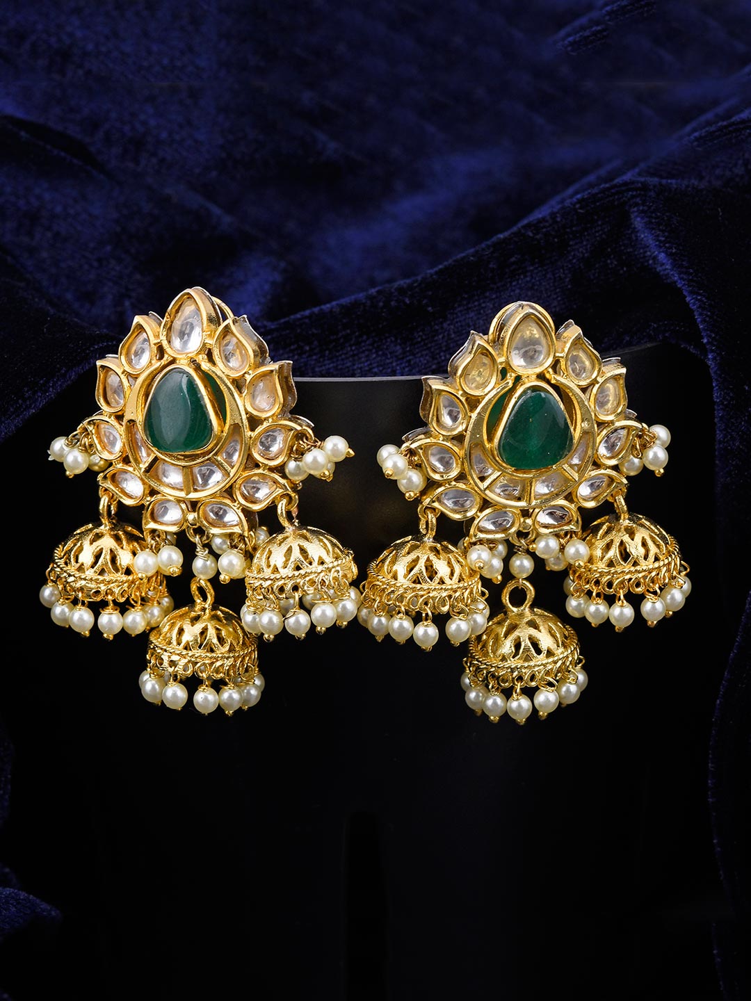 Navratan Designer Kundan Meena Necklace Set