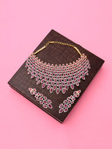 Designer Colored Stone Necklace Set