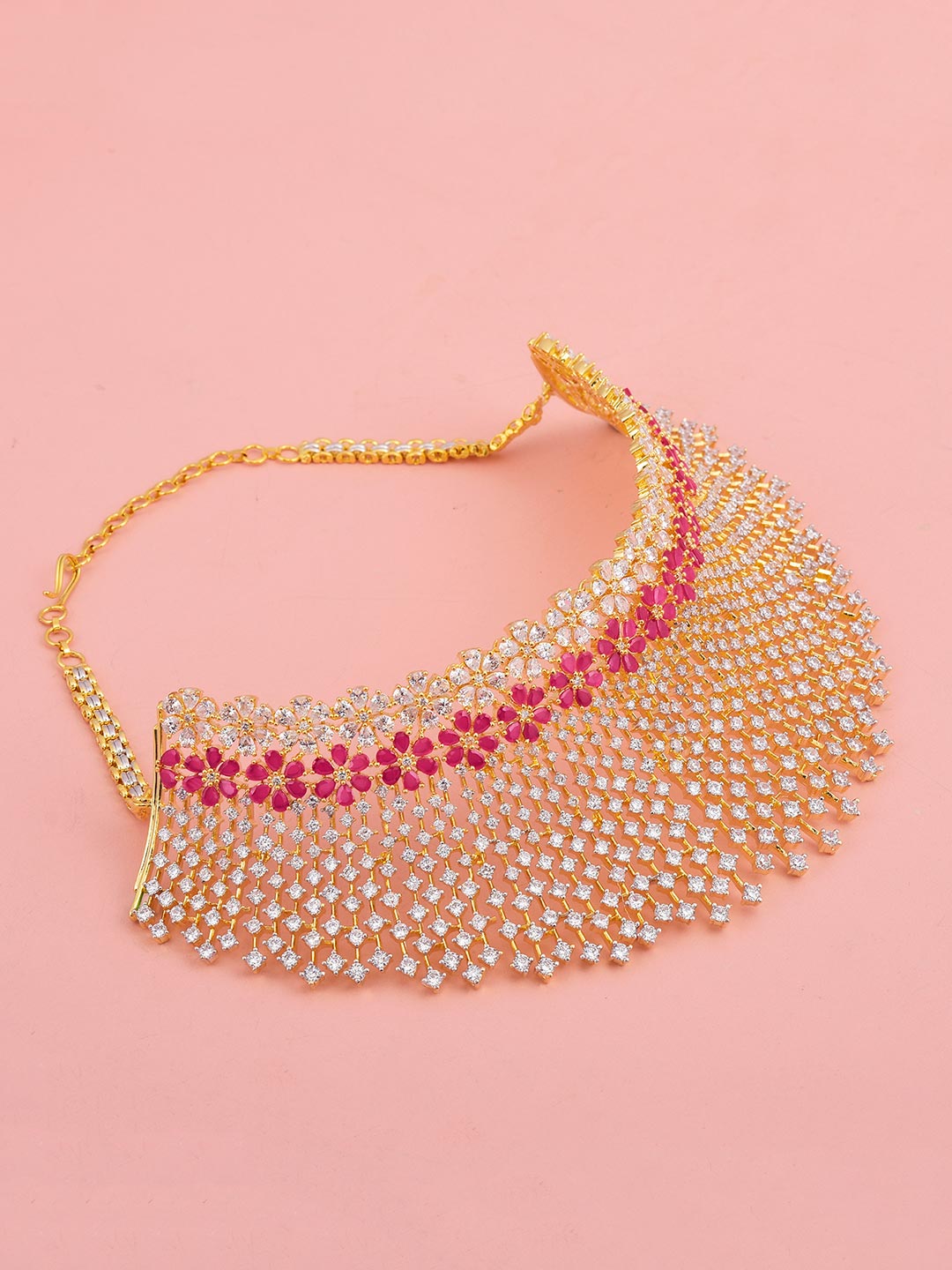 Colored Stone Choker Designer Necklace Set