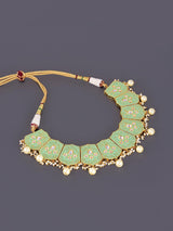 Floral Enamelled Designer Necklace Set