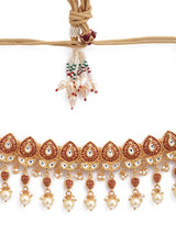 Floral Enamelled Choker Necklace Set