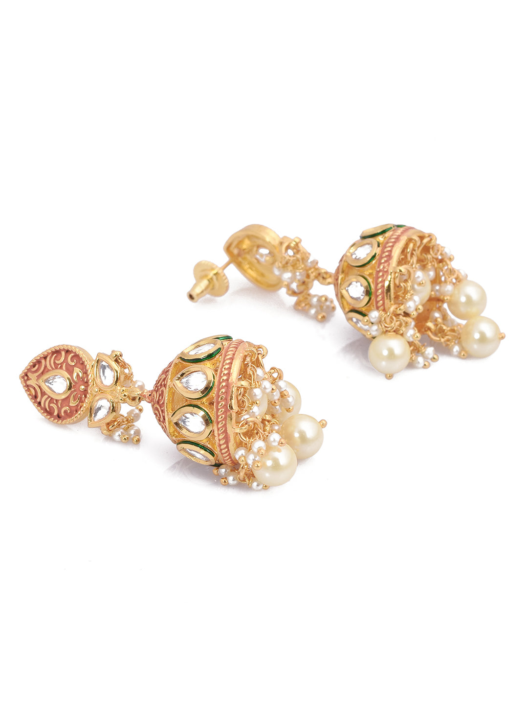 Floral Enamelled Choker Necklace Set