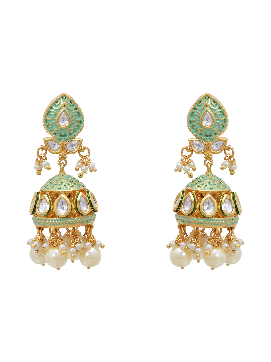 Floral Enamelled Choker Necklace Set