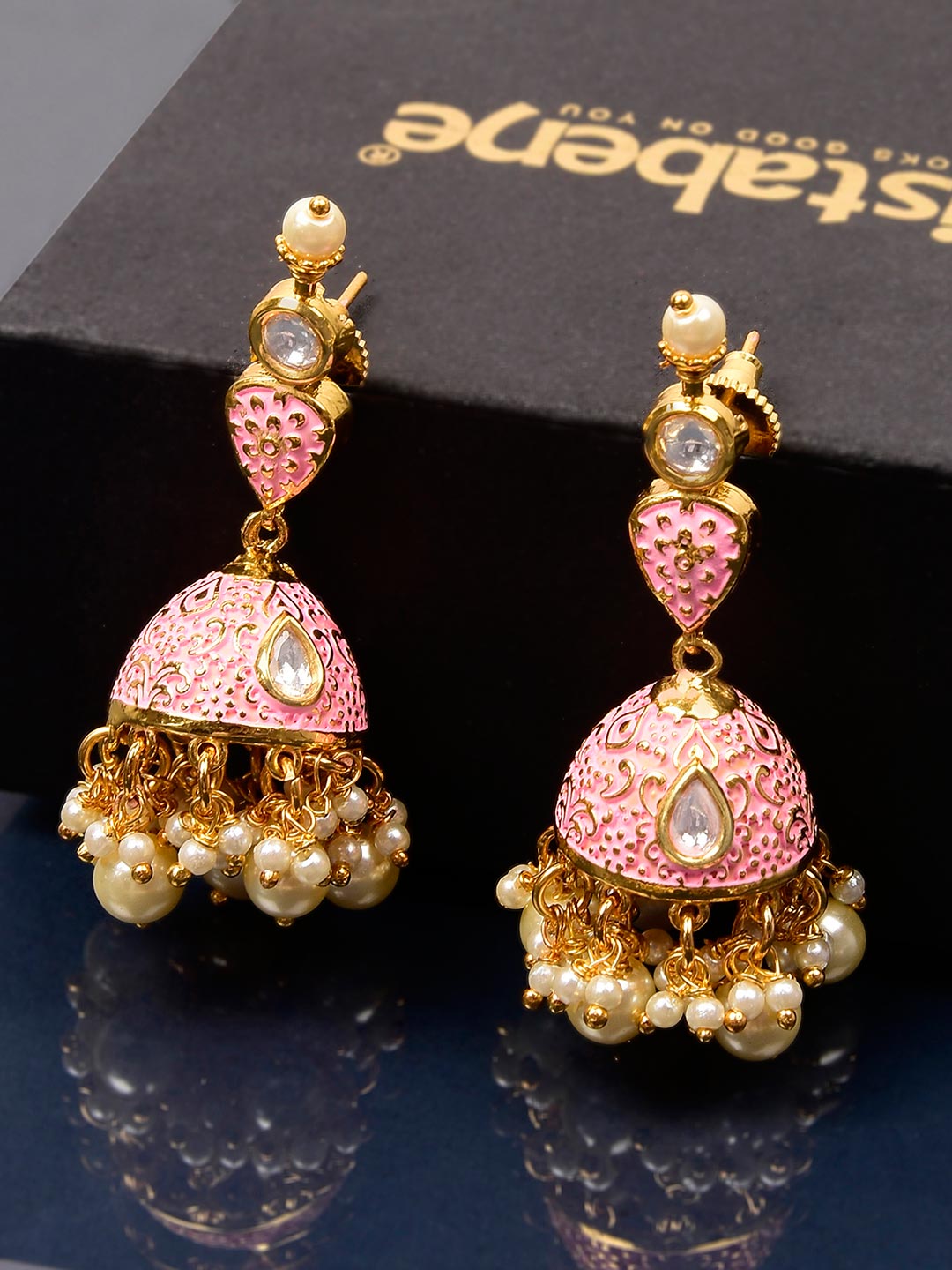 Designer Pearls Enamelled Necklace Set