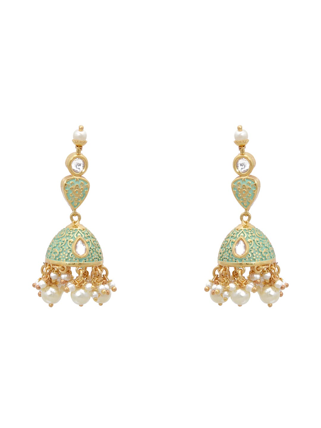 Designer Pearls Enamelled Necklace Set