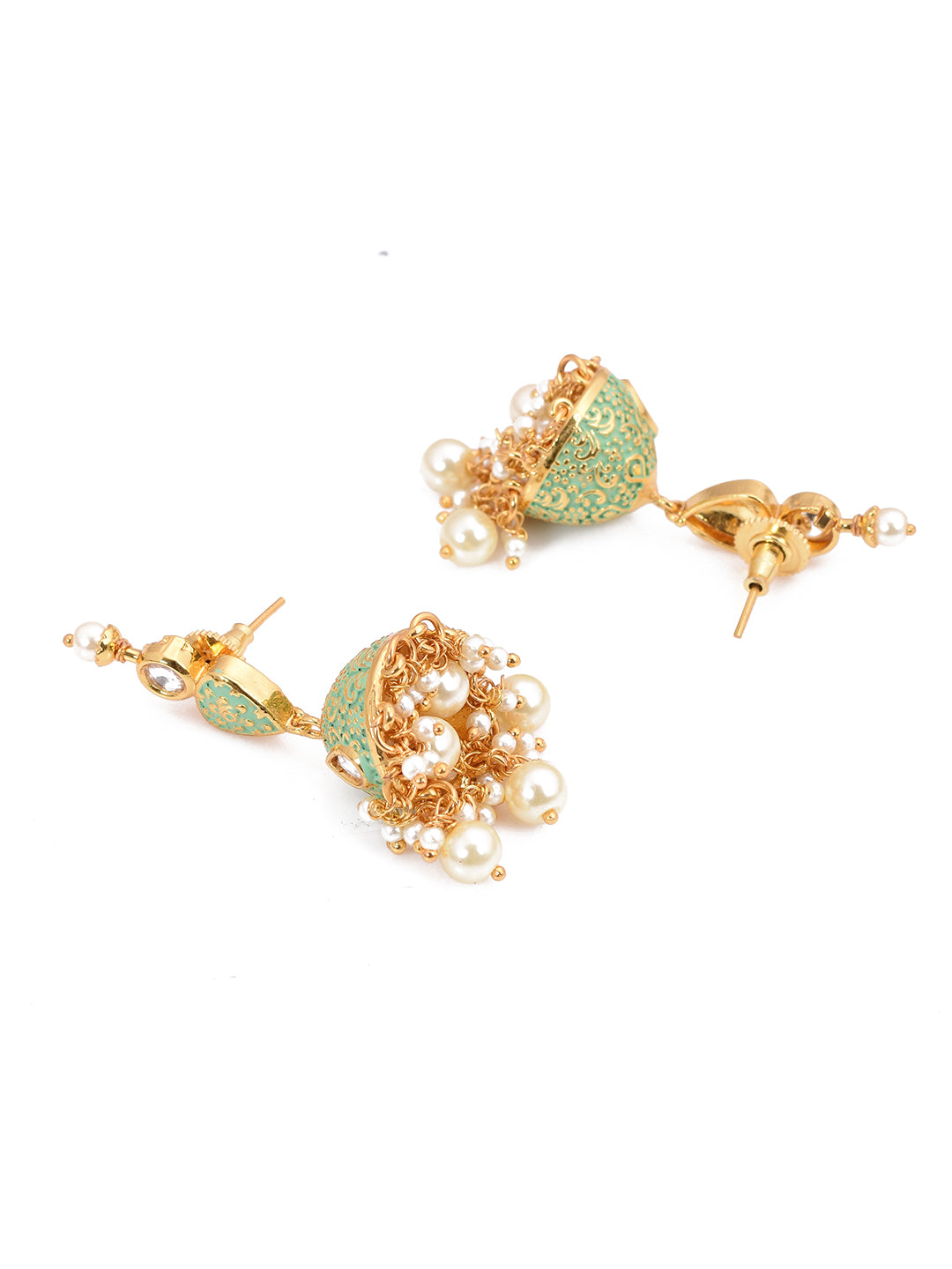 Designer Pearls Enamelled Necklace Set