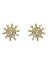 Kundan Polki and Pearls Enamelled Necklace Set