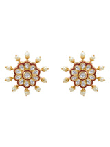 Kundan Polki and Pearls Enamelled Necklace Set