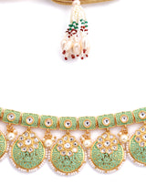 Designer Pearls Enamelled Necklace Set