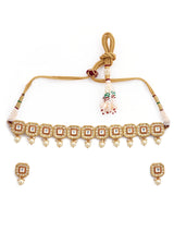 Classic Enamelled Polki Choker Necklace Set