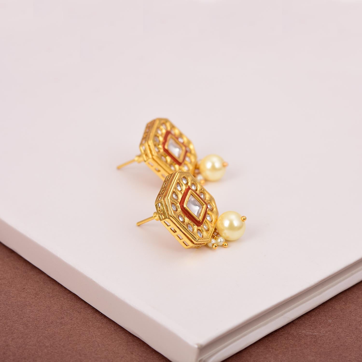 Classic Enamelled Polki Choker Necklace Set