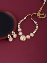 Polki Cluster Round Designer Necklace Set