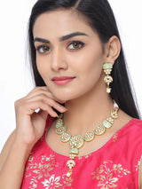 Enamelled Designer Necklace Set