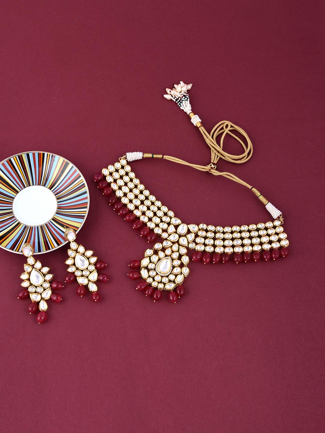 Traditional Kundan Meena Designer Necklace Set