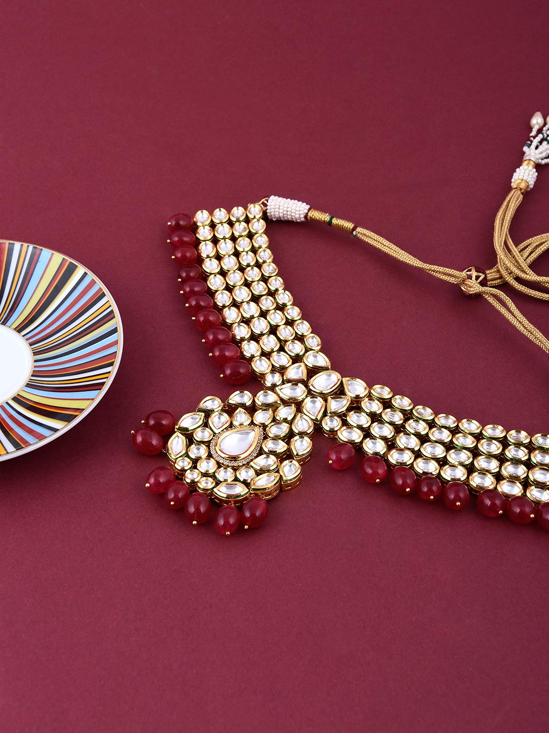 Traditional Kundan Meena Designer Necklace Set