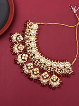 Traditional Kundan Meena Choker Necklace Set