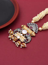 Designer Kundan Polki Pearls Hand Crafted Necklace Set
