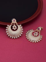 Floral Emboss Ivory White Enamelled Designer Necklace Set