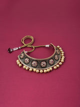 Floral Enamelled Pearls Choker Necklace Set