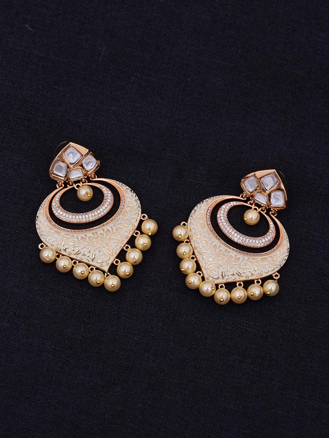 Designer Ivory White Polki Choker Necklace Set