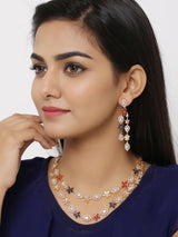 Floral Multi Colored Stones Designer Necklace Set