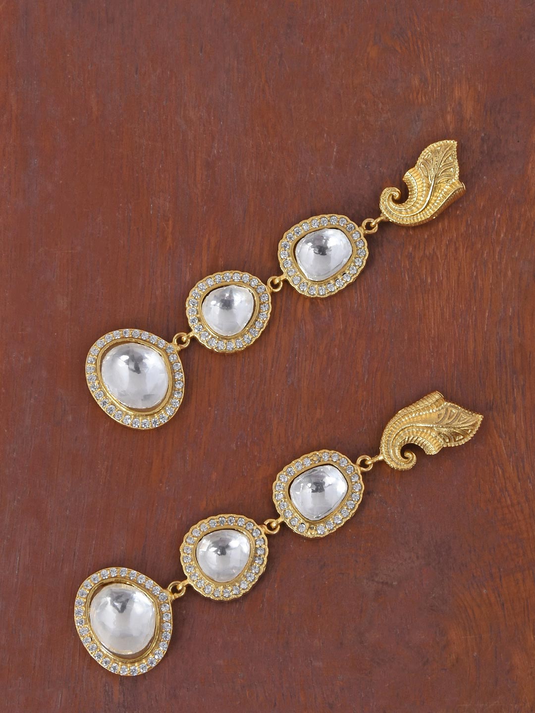 Bhavya Ethnic Motif Polki Layered Necklace Set