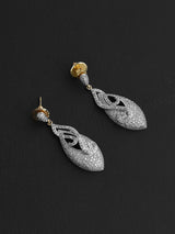 Two Toned American Diamonds Modern necklace Set